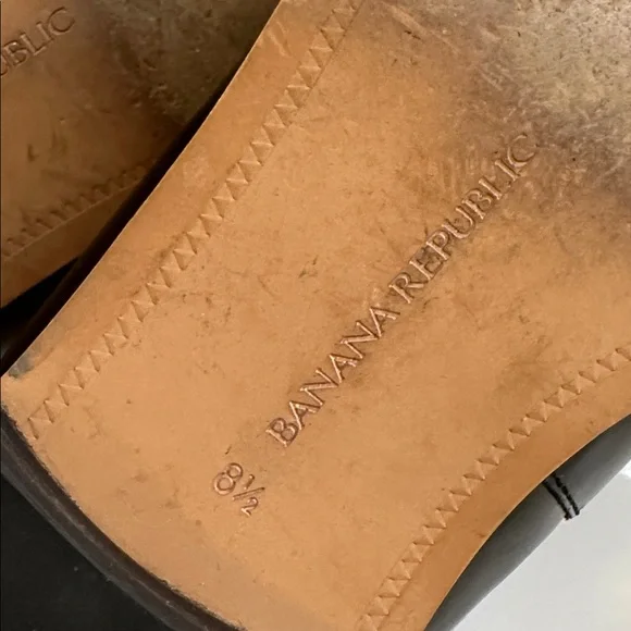 Banana Republic Black slide on Penny loafer Size 8 1/2 - Picture 6 of 13